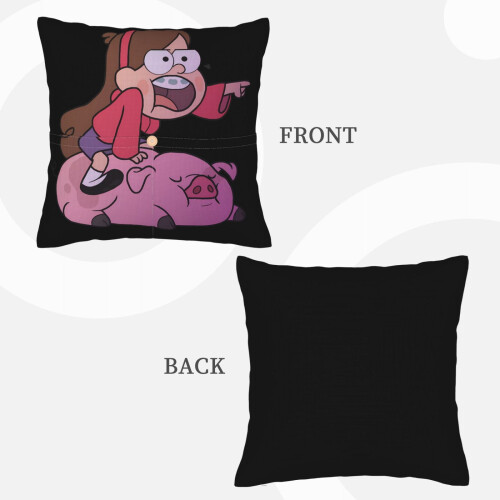 Housse de coussin carrée en lin Gravity Falls 45 x 45 cm 2