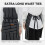 Grembiule da cucina a righe nere e marroni con tasche, 4