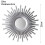 Round Wall-Mounted Mirror Sun Shape Silver 24 Inch 2