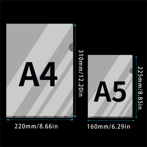 TEVEQ L-formad plastmapp för A4-papper 1 st 2