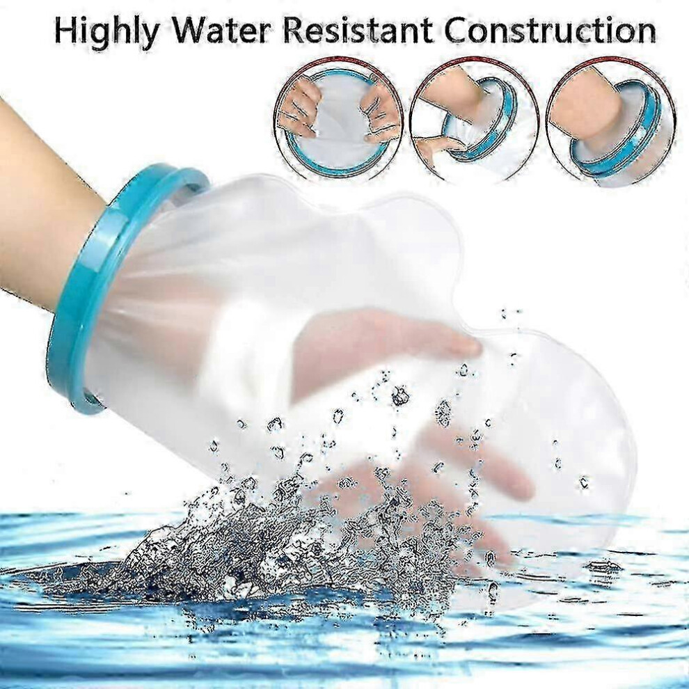 Adult Waterproof Hand Cast Cover Protector Medical Grade Latex Free Reusable for Shower Bathing Wound Bandage Care Fits Most Adult Wrists