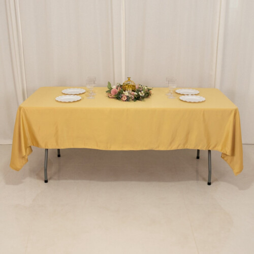 Champagne Lamour Satin rektangulär duk60" x102" 2