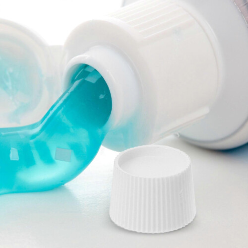 Screw-in Toothpaste Caps Pack of 100 White Plastic Self-Sealing Replacement Lids for Standard Plastic Toothpaste Tubes 1