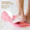 Silicone Shower Foot and Back Scrubber with Suction Cups Wall Mounted Exfoliating Massage Bath Mat Grey 3