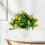 Τεχνητό τριαντάφυλλο τσαγιού Bonsai18Flowers πλαστική γλάστρα 5