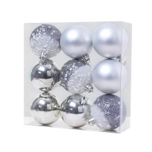 Christmas Ornaments Blue Balls 6 cm 9 pcs