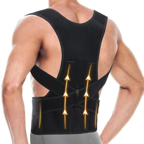 Adjustable Posture Corrector for Spine Alignment, Breathable and Customisable Back Support for Daily Use 1