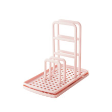 Kitchen sink sponge rack with towel holder and drain basket