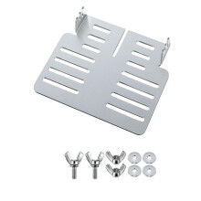 Suporte de aço inoxidável para ventilador de fogão movido a calor.