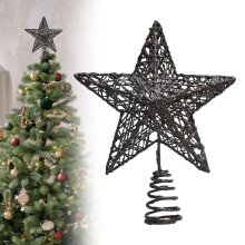 Black Iron Tree Top Star Ornament 1 Pack