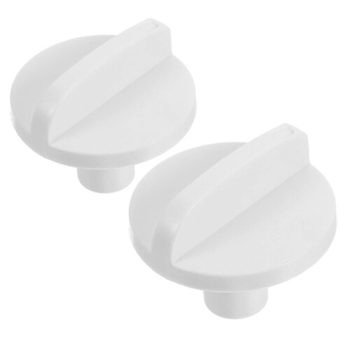 Fridge Freezer Temperature Control Replacement Knob 2 Pack White Plastic Round Rotary Adjustment 3x3x2.5cm Universal Fit 1