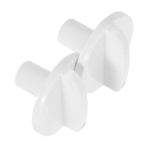 Fridge Freezer Temperature Control Replacement Knob 2 Pack White Plastic Round Rotary Adjustment 3x3x2.5cm Universal Fit 2