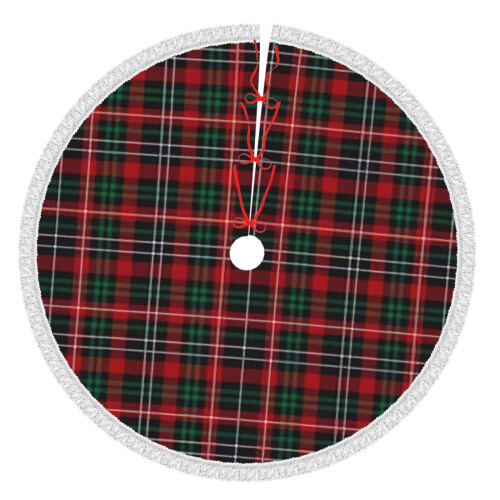 Christmas tree skirt plaid 36 inch