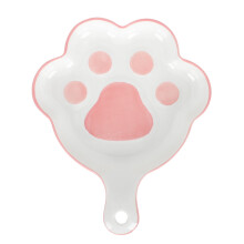 Pink ceramic baking dish ramekin nonstick claw-shaped 6 oz
