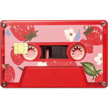 Strawberry Cassette Debit Card Skin – PVC Removable
