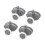 Nylon Single Pop Up Pulley Runner Wheel Shower Cabin Sliding Glass Door Rollers 8pcs-25mm 3