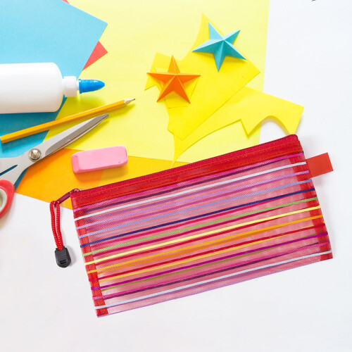 Nylon Mesh Pen Case 2 Pack – Colourful & Durable