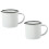 White Enamel Iron Water Mug – 2 Pack 1