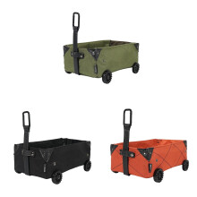 3-Piece Foldable Steel Wagon Cart with Swivel Wheels