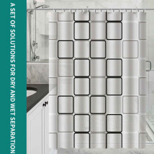 Rideau de douche en tissu imperméable de qualité hôtelière