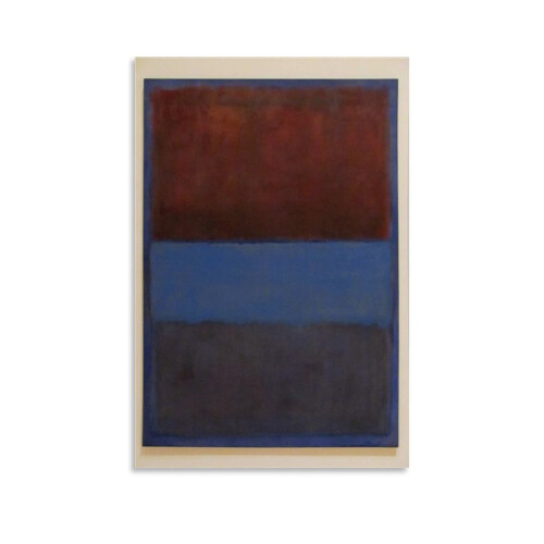 Mark Rothko Rust and Blue Print, 1953, affiche murale 8x12