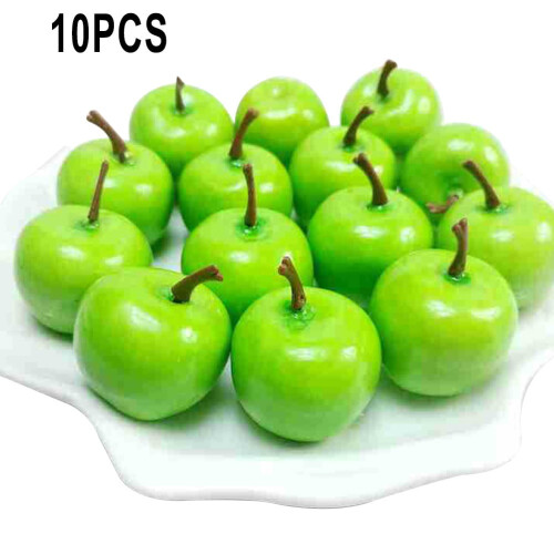 Grünes Apfel-Schaumstoff-Dekorationsset, 10-teilig