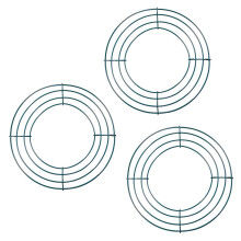 Metalowa rama w kształcie wieńca w kształcie serca, 8 cali, DIY Craft3Pack