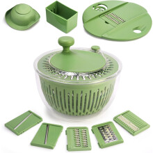 Large Salad Spinner with 5 Blades & Yolk Strainer