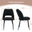 AINPECCA (Black) Set of 2 Velvet Dining Chairs Upholstered 5