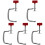 Noodle Machine Retainer Clips Red 5 Pieces 1