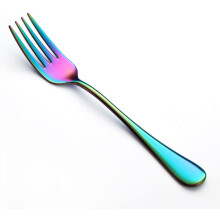 Salad Forks Stainless Steel Rainbow Set of 8