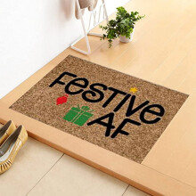 Gebreide kerstsokken met letter, rood, 1 stuk