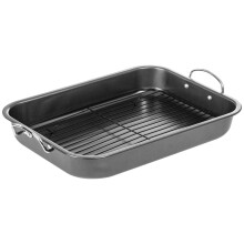 Carbon Steel Roasting Pan with Removable Rack 15.5 x 11.5 in