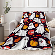 Halloween throw blanket for couch or bed, yellow gothic