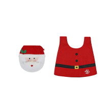 Juletoalettbeskyttersett med julenisse- og snømanndesign