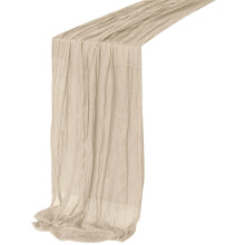 Cheesecloth Table Runner Beige 90x180 cm