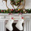Chaussettes de Noël en soie blanche brillante brodées 4