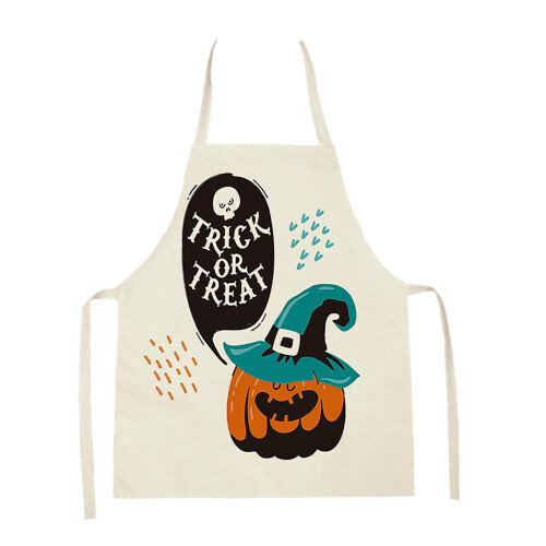 Halloween waitress apron black funny pattern 1 piece