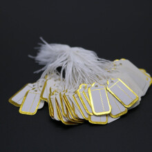 200 Pcs Golden Paper Price Tags with Cotton String
