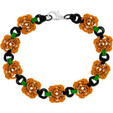 Kit de bracelet en cotte de mailles Ă motifs tourbillonnants de citrouille
