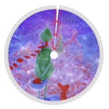 Grin-Ch Christmas Tree Skirt 36 Inch Rustic Holiday Decor