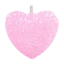 Guirlande lumineuse LED en forme de cœur rose et rouge, 118 pouces, à piles