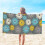 Serviette de plage en microfibre 76 x 152 cm, séchage rapide, douce, à fleurs 1