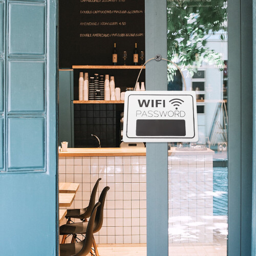 Ensemble de 3 panneaux blancs pour mot de passe WiFi 2