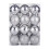 24 Pack Purple Plastic Christmas Ornaments 4cm 1
