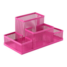 Metal Mesh Desk Organizer 3-Compartment for Office Supplies