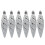 Spiral Christmas Tree Ornaments Plastic 6 Pack Silver 1
