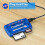 Multi Card Reader compatible with various memory cards, USB 2.0 Plug-and-Play for PC and Mac, Portable Data Transfer Hub 4