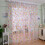 Rustic Floral Sheer Voile Curtain Panel 100x200cm 1