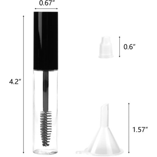 Empty Mascara Tubes Compatible with Eyelash Serums, 32 Pack 10ml, Leak-Proof for Travelling 2